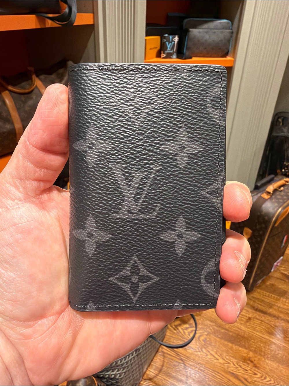 Louis Vuitton Black Monogram Canvas Card Holder